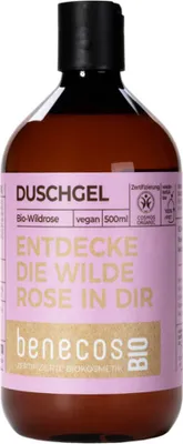 Obrázok produktu pre benecos Wild Rose, Sprchovací gél, 500 ml, Dospelí, Ženy, Telo, Ruže