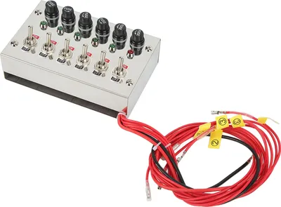 Zdjęcie produktu dla DC12V 24 V 15a 6-biegowy panel przełączników z bezpiecznikami Wskaźniki LED polerowana stal nierdzewna do samochodów wyścigowych, kamperów, kamperów i ciężarówek
