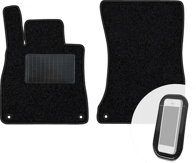 Immagine prodotto di moto-MOLTICO tappetini anteriori auto velours tappetini auto nero set tappetini 2 pezzi adatto per Mercedes-Benz Classe S W222 lungo 2014-2020