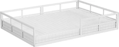 Produktbild von Bodenbett aus Metall Vitalispa Minno Weiß 140x200 mit Matratze, Model 57762
