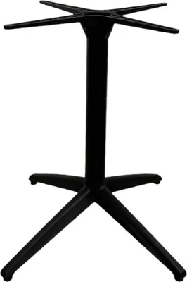 Image de Pied de table en Aluminium et Polypropylène Noir pour Exterieur