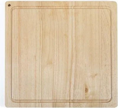 Produktbild von Schneidebrett, LIVOO MES141, Hevea Holz, XXL Größe, 46 x 46 cm, Integrierte Saftrille