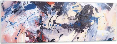 Produktbild von Bilder auf glas - Einteilig - Abstraktion verschüttet Farben - 160x50cm - Glasbilder - Wandbilder - Bilder - Wanddekoration aus Glas - Glas Bilder - Wandbild auf Glas - GAB160x50-4383