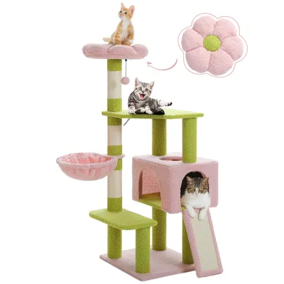 Produktbild von PAWZ Road Kratzbaum Blumen Katzenkratzbaum Sisal Katzenbaum Spielbaum für Katzen