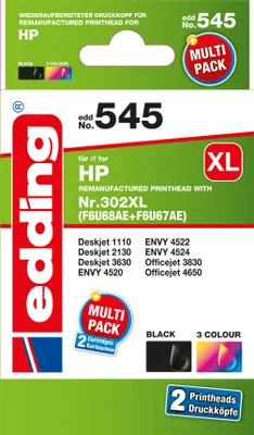 Produktbild von EDDING HP Nr. 302XL black + color doppelpack