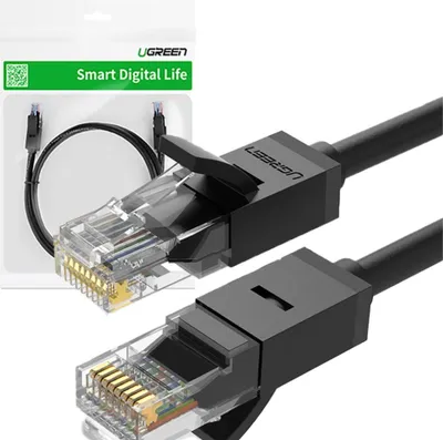 Image de Ugreen Nw102 Ethernet Rj45 Flat Cable, Cat.6, Utp, 5M (Black)