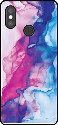Produktbild von Smartphonica Telefon Fall geeignet für Xiaomi Mi 8 mit rosa blau Marmor Print - TPU Backcover Fall Rose blau Marmor Design