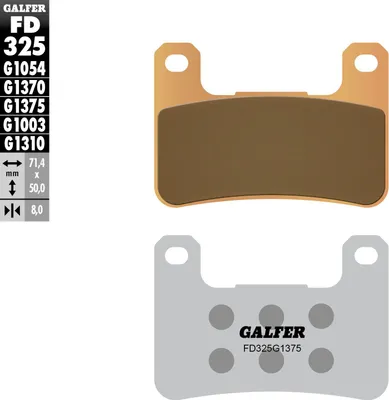 Zdjęcie produktu dla Galfer Bremsbelag Sinter Fd325 G1375