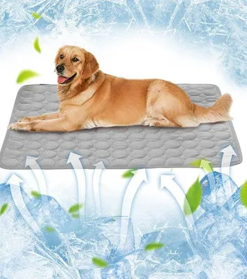 Produktbild von Kühlmatte für Hunde und Katzen, selbstkühlend, grau, 70x100cm