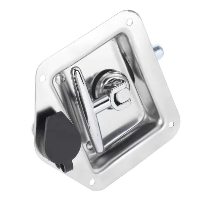 Obrázek produktu pro Zámek auta typu T, zámek rukojeti T, skládací zámek rukojeti ve tvaru T, zámek rukojeti ve tvaru T pro nákladní automobil, zámek rukojeti ve tvaru T pro přívěs, skládací zámek rukojeti ve tvaru T z nerezové oceli