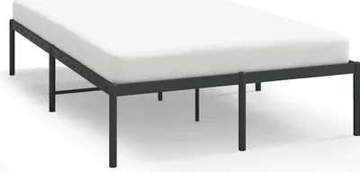 Produktbild von vidaXL Bettgestell Metall Schwarz 135x190 cm