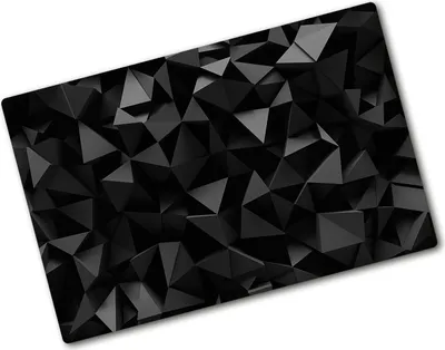 Produktbild von Tulup Glas Herdabdeckplatte - 80x52 cm - Glaskeramikkochfeld-Abdeckung Spritzschutz Glasabdeckplatte - Einteilig - Kunst: Modern & Klassisch - 3D-Abstraktion - Schwarz