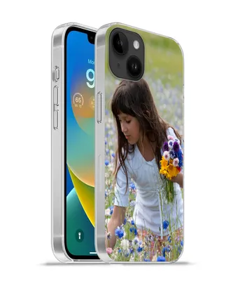 Produktbild von MuchoWow® Handyhülle Schutzhülle Hülle für Apple iPhone 14 Plus - Soft case Mädchen - Blumen - Wiese Silikon Softcase Handy Hülle - Abbildung