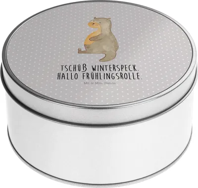 Produktbild von Mr. & Mrs. Panda Teedose Otter Bauch - Grau Pastell - Geschenk, Seeotter, Winterspeck, Sportmuffel, Vorratsdose, Vorratsbehälter, Kaffeedose, Keksdose, Vorratsdosen, dick