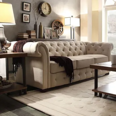 Produktbild von Chesterfield Design Luxus Polster Sofa Couch Sitz Garnitur Leder Textil Neu #286
