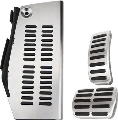 Image de Pédales sport + repose-pieds (automatique) en noir / argent pour VW Golf 4 IV MK4 Bora New Beetle