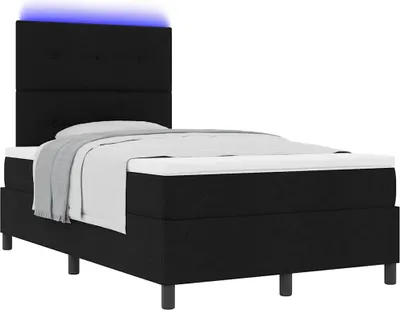 Obrázok produktu pre Posteľ s pružinovým rámom s matracmi Čierna 120 x 190 cm látka