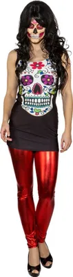 Produktbild von Karnevals Kostüme Minikleid m. Totenschädel
