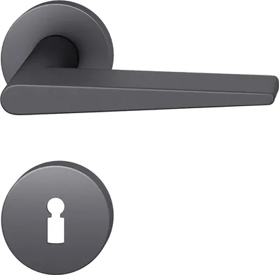 Produktbild von FSB Drückergarnitur 12 1005 ASL auf Rosette BB - Aluminium schwarz matt