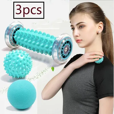 Produktbild von Igelball und Fußmassageroller Set für Plantarfasziitis, Faszien Muskel Roller & Bälle Set, Schmerzlinderung für Hacken, Stressreduzierung und Entspannung durch Triggerpunkt-Therapie