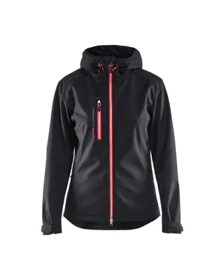 Produktbild von Blakläder® Damen Softshell Jacke 4919 2517, Farbe:schwarz/rot, Größe:XL