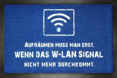 Produktbild von Fußmatte- WELAN- Signal Aufräumen 60x40 cm Sauberlaufmatte, Türmatte, Fußabtreter, schmutzmatte