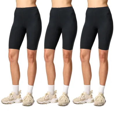 Produktbild von Merry Style Damen Kurze Leggings aus Viskose (Schwarz/Schwarz/Schwarz, 3XL) MS10-145