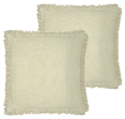 Kissen Twin Pack, Polyester/Baumwolle, Ecru, 50x50 cm