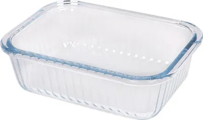 Produktbild von Argon Ta Optische rechteckige Kuchenform aus Glas – 17 cm x 12,5 cm