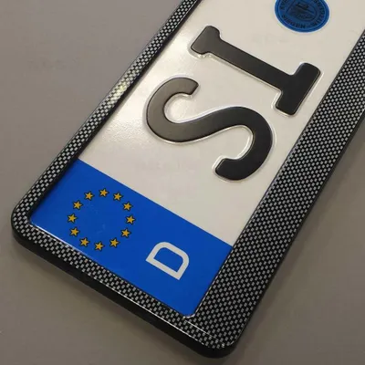 Produktbild von 2 Stück Carbon Look Optik Kennzeichenhalter Nummernschildhalter i-mex