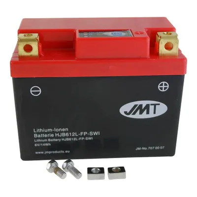 Image de Batterie lithium-ion JMT HJB612L-FP, 6 V 2.4 Ah, pôle positif à droite, DIN 00612