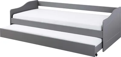 Zdjęcie produktu dla Leonie23 Łóżko 90x200cm z 1 wysuwane łóżko szary.
