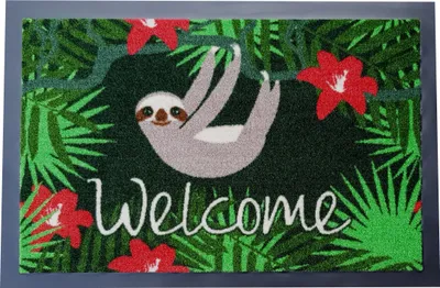 Produktbild von Fußmatte Faultier Welcome Bodenmatte Fußabtreter waschbar 40 x 60 cm