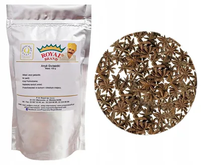 Immagine prodotto di Anice stellato naturale 1 kg, fresco e intero, marca Royal