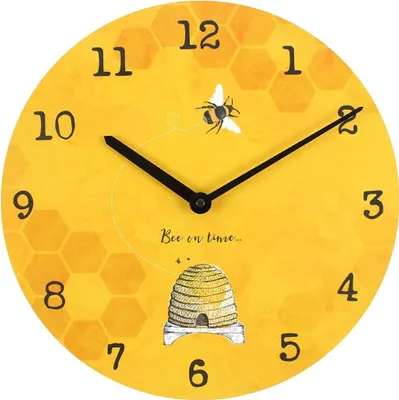 Produktbild von Something Different - "Bee On Time" Wanduhr SD10644 (Einheitsgröße) (Gelb)