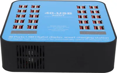 Produktbild von Annadue WLX-840 USB-Ladeger?t, 40-Port-200-W-Multiport-USB-Ladestation, mit LCD-Digitalanzeige, Mehrfachschutz, fr Mehrere Ger?te Smartphone-Tablet-Laptop Usw.(EU)