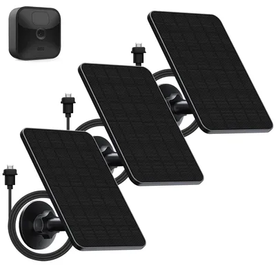 Image de Panneau solaire pour caméra extérieure, panneau solaire de 4W pour caméra (lot de 3)