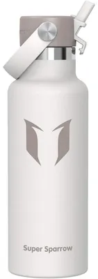 Immagine prodotto di Borraccia in acciaio inossidabile, tazza termica da 500 ml, colore grigio, a prova di perdite, senza BPA