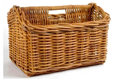 Produktbild von Zeitungsständer Magazinsammler Zeitschriftenkorb aus Rattan - lacak - 2 Fächer