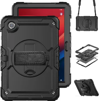 Productafbeelding van Accezz Rugged Backcover met schouderstrap voor de Lenovo Tab M11 - Zwart