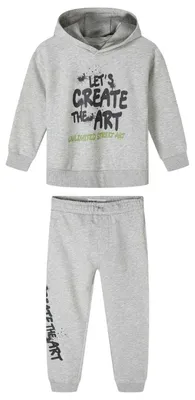 Produktbild von Minoti - Hoodie und Jogginghosen-Set für Jungen, Fleece MN762 (152-158) (Grau)