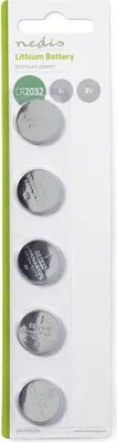 Produktbild von Nedis Lithium-Knopfzellenbatterie CR2032 - 3 V DC - 5-Pack