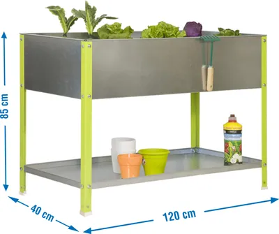 Produktbild von Simonrack G07100220212402, Pflanzgefäß, Freistehend, Grün, Edelstahl, Rechteck, Draußen, Einfarbig