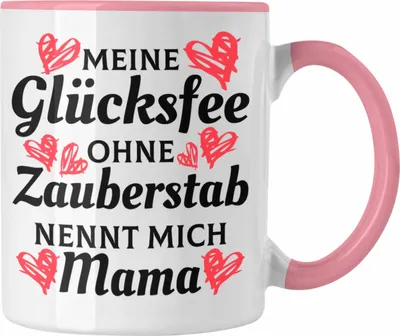 Produktbild von Trendation - Mama Tasse mit Spruch Geschenk Muttertag von Tochter Sohn Mutter Kaffeetasse Spruch (Rosa)