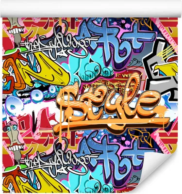 Produktbild von 10m VLIES TAPETE Rolle Kinderzimmer Graffiti Muster Straßenkunst Wand XXL