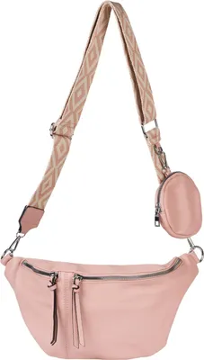 Produktbild von styleBREAKER Damen Halbmond Crossbody Schultertaschen Set 3-Teilig, Schultergurt mit Muster, Schlüsselanhänger, Börse 02012398