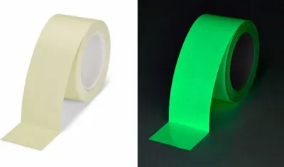 Produktbild von Selbstklebendes Klebeband 50 mm/10 m, im Dunkeln leuchtend, nachleuchtend