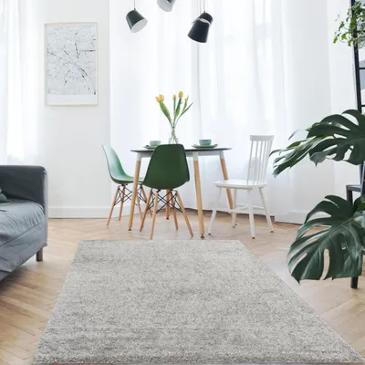 Productafbeelding van Tapijt, hoogpolig, 80x150 cm, grijs, modern, voor in huis
