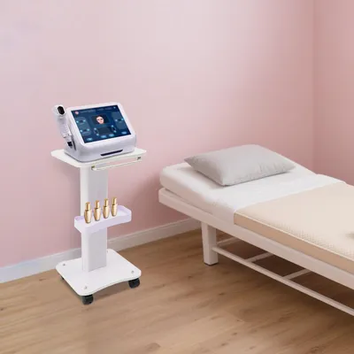 Image de Chariot de rangement pour produits de beauté, 3 niveaux - Blanc - Capacité de charge de 40 kg