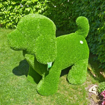 Image de AniPlants, Figurine en herbe, "Chien", debout, Décoration de jardin, 80cm
